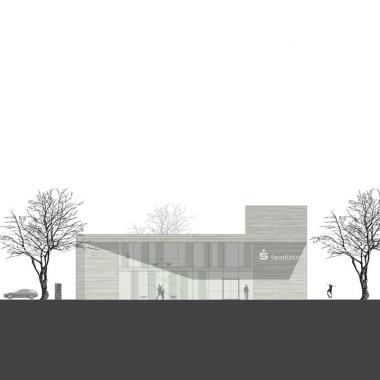 Sparkasse Hamm - Neubau einer Geschäftsstelle in Hamm Werries, in Zusammenarbeit mit verwohlt architekten BDA